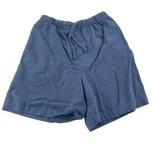 Hunt Club Collection Women's Blue Chambray Elastic Waist Shorts Medium pull on